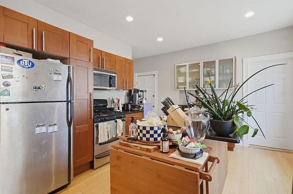 Kitchen at 26 Chestnut Avenue, Unit 1, in Jamaica Plain